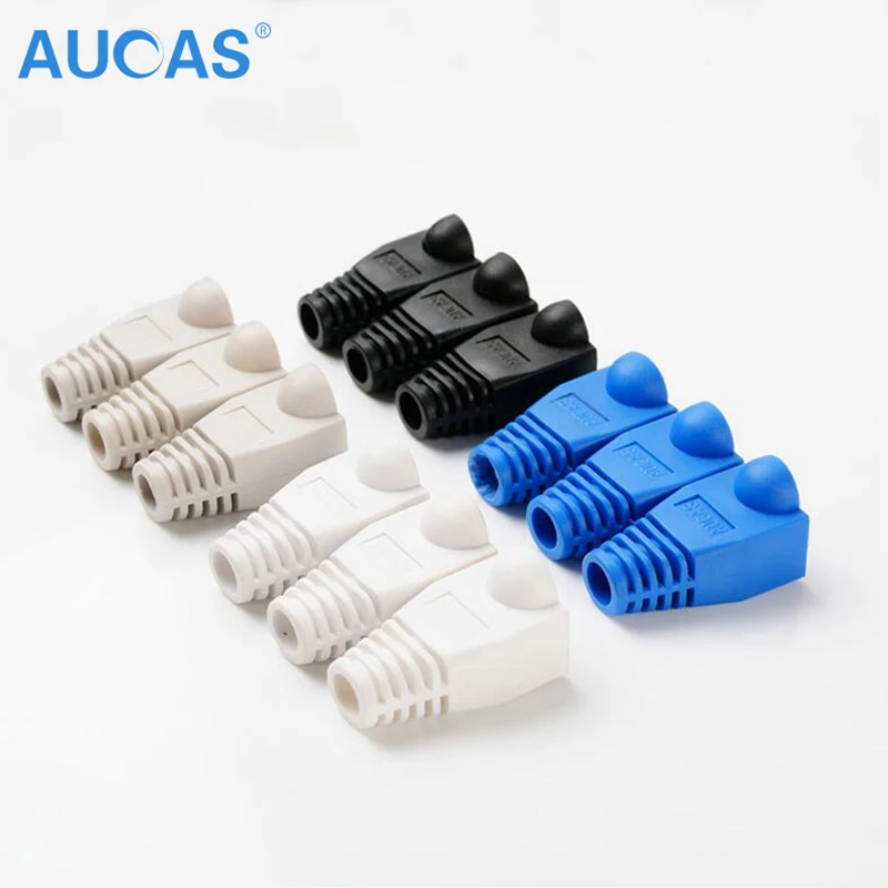 50 шт./лот RJ45 Cat5 Cat6 Крышка багажника головки для Cat5/6 кабеля Разъем Модульной