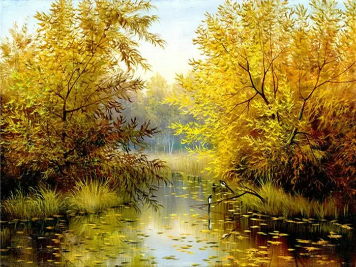 Diamond embroidery scenery stickers diy diamond painting cross stitch tree icon full rhinestone mosaic Autumn decoratio | Дом и сад