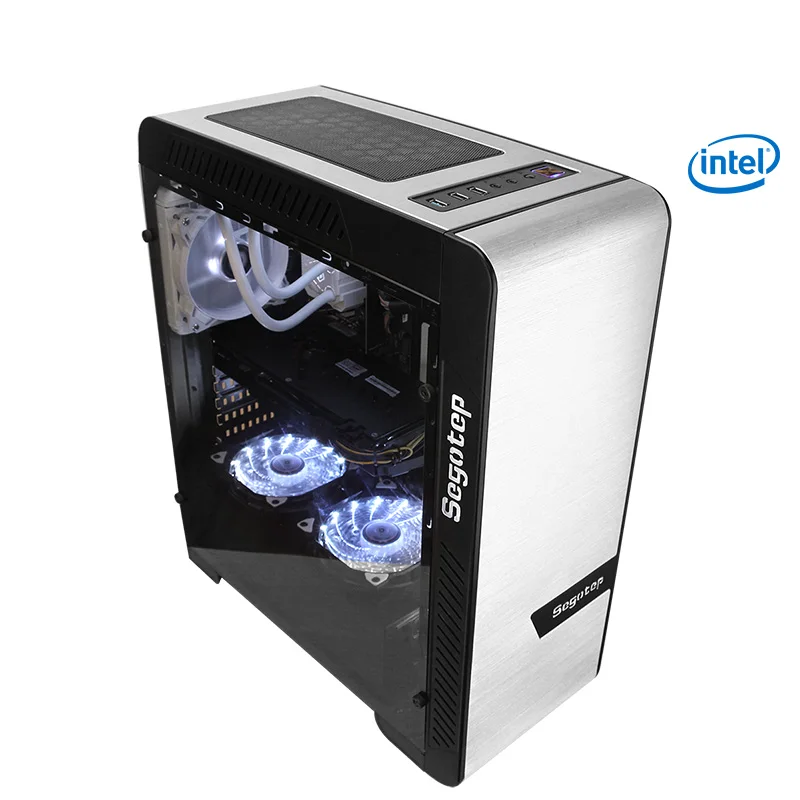 Kotin G1 i7 9700K 3,6 GHz игровой ПК настольный Intel 256GB SSD 16GB ram(2x8G) компьютер RGB Вентилятор компьютер жидкостный охладитель водяное охлаждение