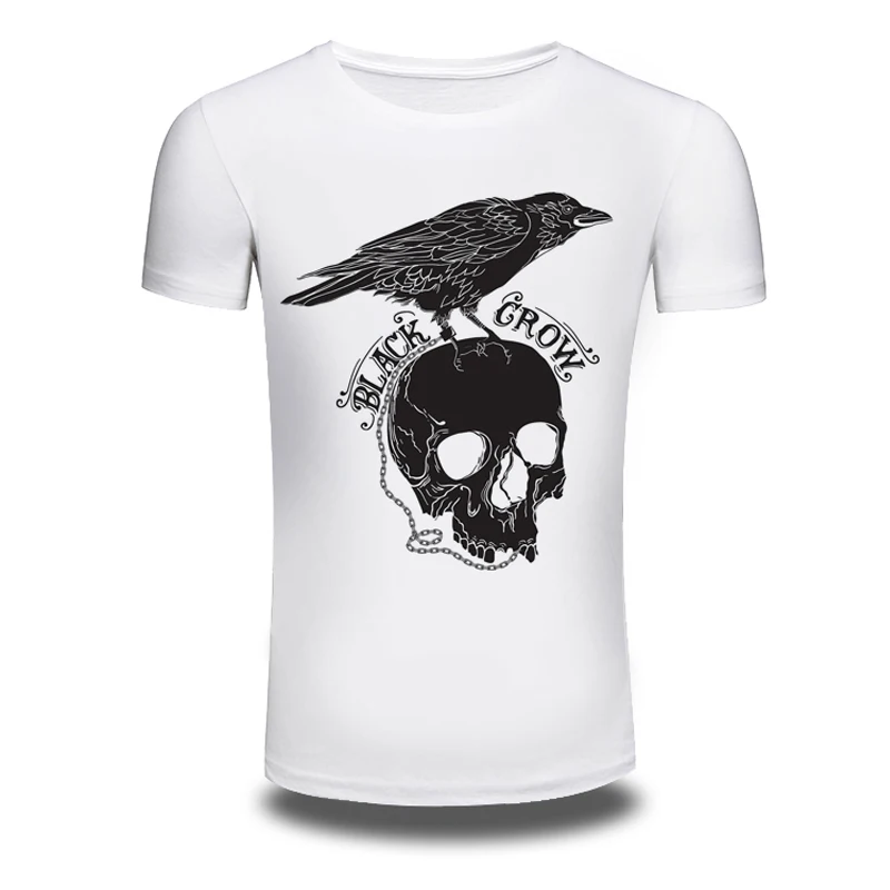 DY 84 Punk Style Skull 3D Printer T font b shirts b font font b Mens