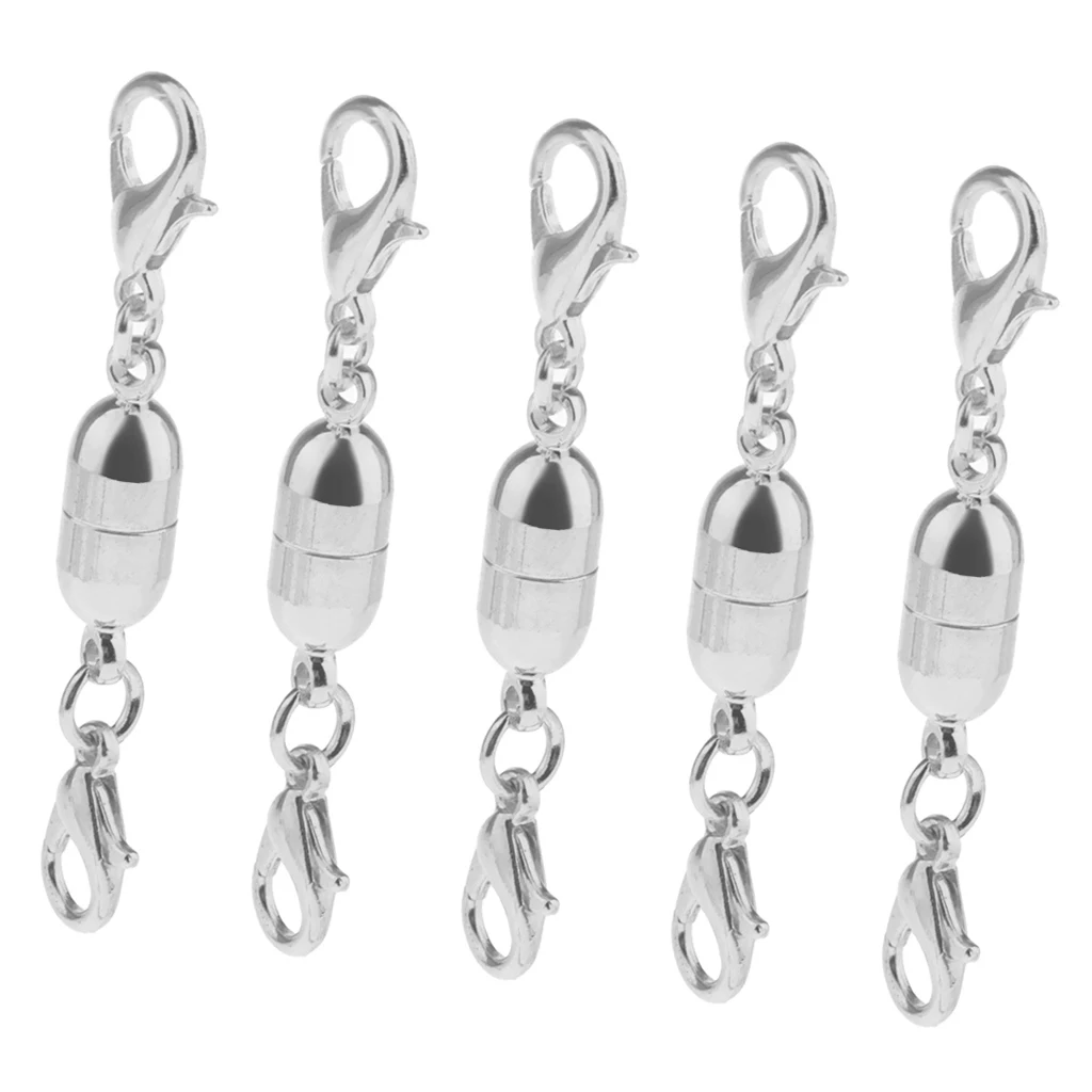 5 Pieces/Lot Two End Lobster Clasp Hook for Jewelry Converter Clasps Peanut Shape Fastener Lobster Claw Jewelry Findings