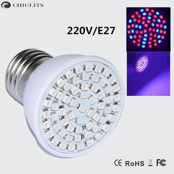 

Led E27 3W 220V Grow Lamps Led Grow Lights Ampolletas for Flowering Plant and Hydroponics Outdoor Spot Lighting 60Leds Bulb Lamp