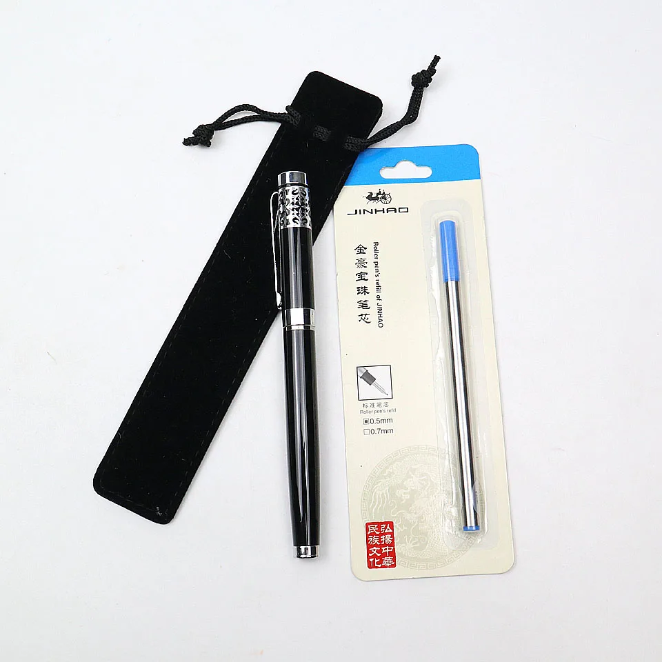 Металлическая шариковая ручка 0,5 мм синяя/черная чернильная заправка Высококачественная Роскошная Ручка-роллер для деловых и офисных принадлежностей ручка для письма