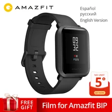 Глобальная версия Amazfit Bip huami Смарт-часы gps 45 дней в режиме ожидания пульсометр Spainish русские умные часы для Android IOS