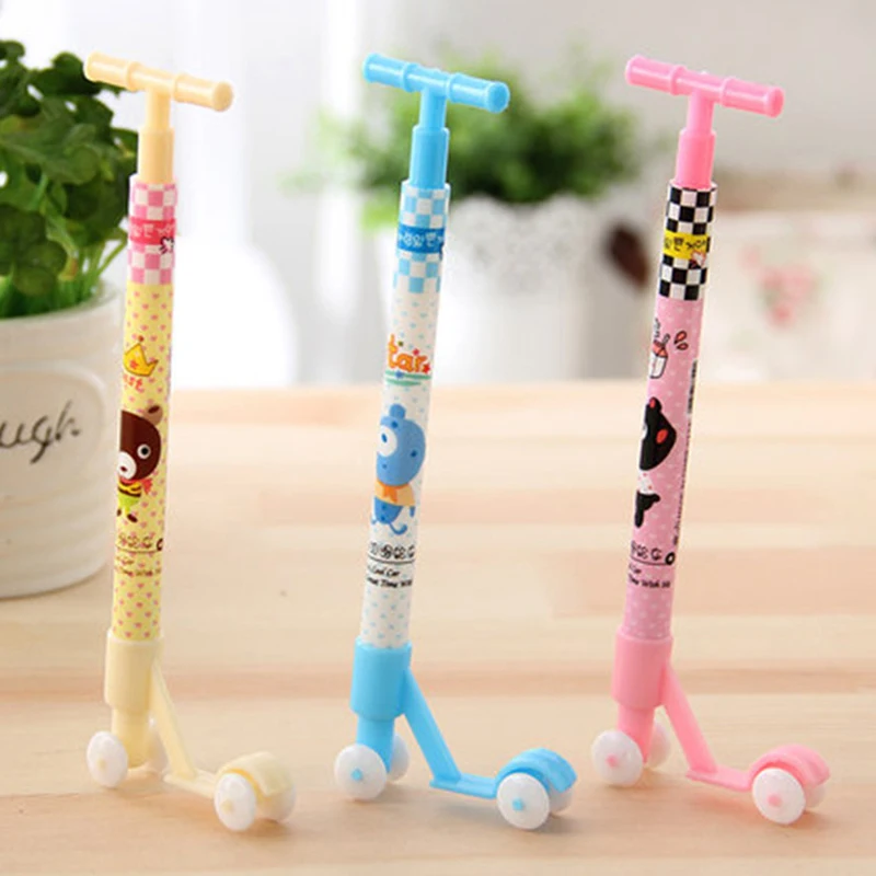 MEIKENG Creative Cartoon Pen Baby Scooter Ballpoint Pens Office School