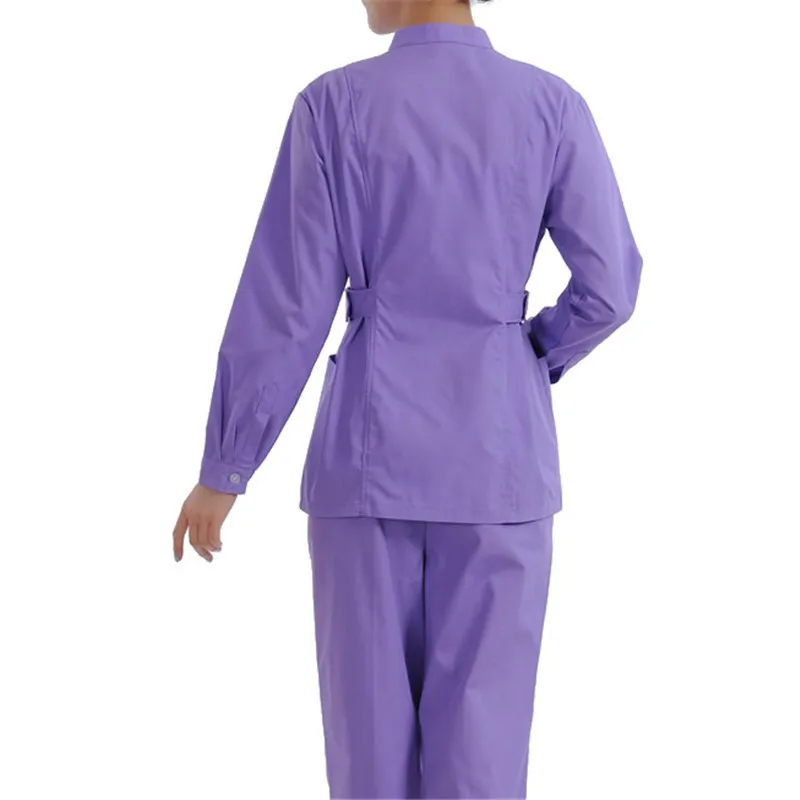 YUFEIDA набор скрабов для женщин и мужчин медицинская форма скрабы Комплект топ и брюки с длинными рукавами униформа для медсестер скраб набор
