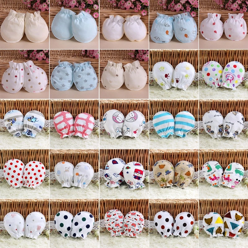 

1 Pair Baby Gloves Anti Scratch Face Hand Guards Protection Soft Newborn Mitten