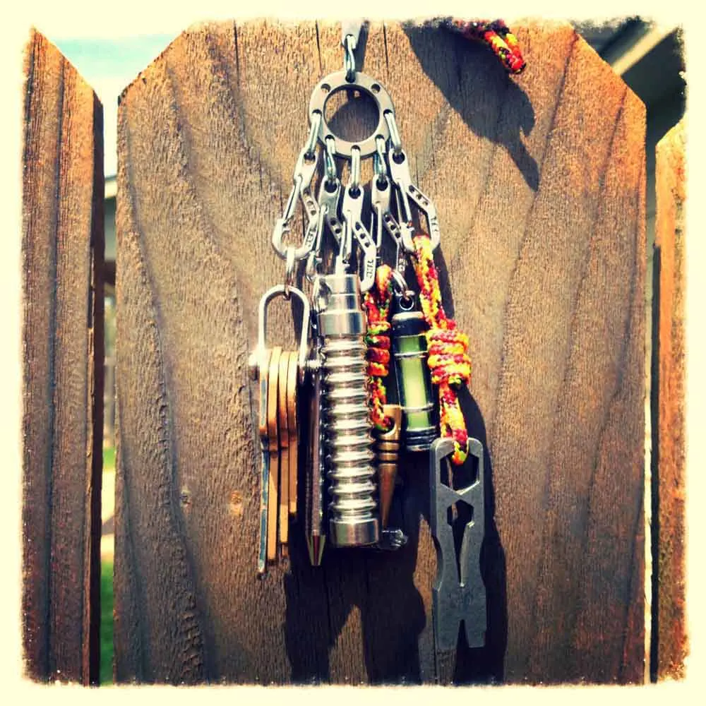 Multi purpose Outdoor Key Chain Stainless Steel Camping Keychain