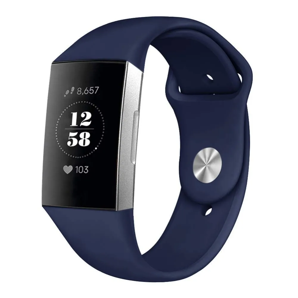 

Ktab Band Compatible Fitbit Charge 3 & Charge 3 SE Soft Silicone Strap Replacement Sport Wristband for Fitbit Charge 3 Watch