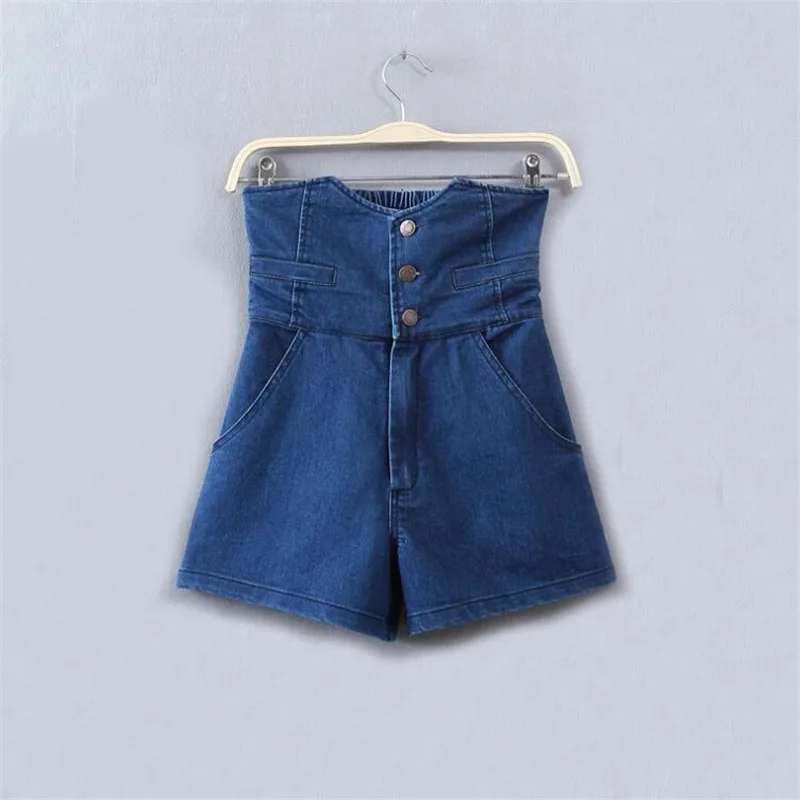 ROHOPO женские джинсовые шорты с высокой талией Летние уличные винтажные модные шорты из денима женские тонкие сексуальные повседневные