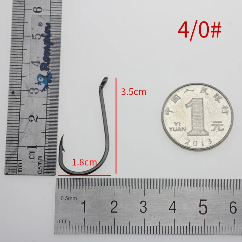 Rompin 50 шт./лот 8299 рыболовный крючок осьминог клюв приманка рыболовные крючки офсетная Высокоуглеродистая сталь колючая Размер 9/0-1/0 1 2 4 6 - Цвет: size 4I0