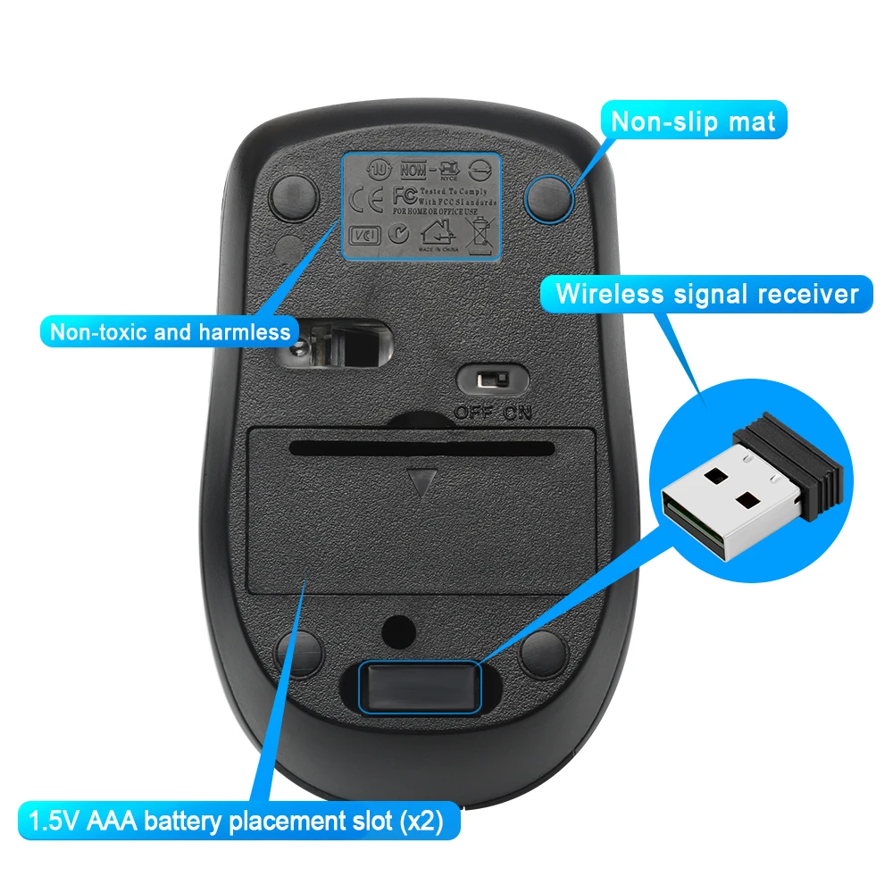 Rocketek USB беспроводная мышь 2,4G 1600 dpi 3 кнопки эргономичная Для imac pro macbook ноутбук ПК оптическая мини мышь Бесшумная