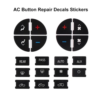 

Repair Black 2 Set A/C Controls Dash Button Stickers Replacement For Chevrolet GMC Tahoe Newest Latest Practical