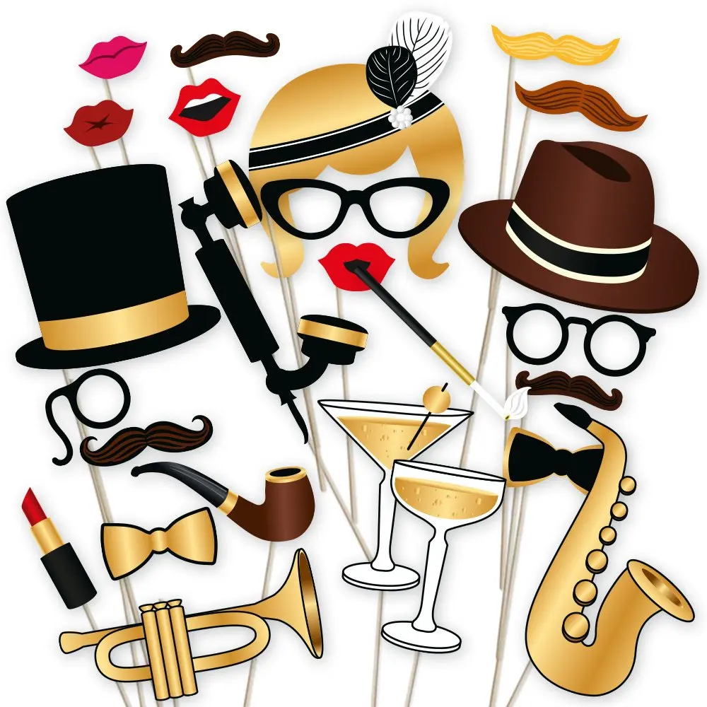 

Photo Props by PartyGraphix Roaring 20's Themed DIY Photo Booth for Wedding, Birthday Party o,1920s Wedding Photo Booth Backdrop
