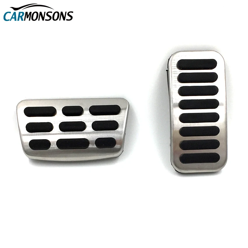 Carmonsons Stainless Steel Gas Fuel Brake Pedal Pads Cover for Hyundai