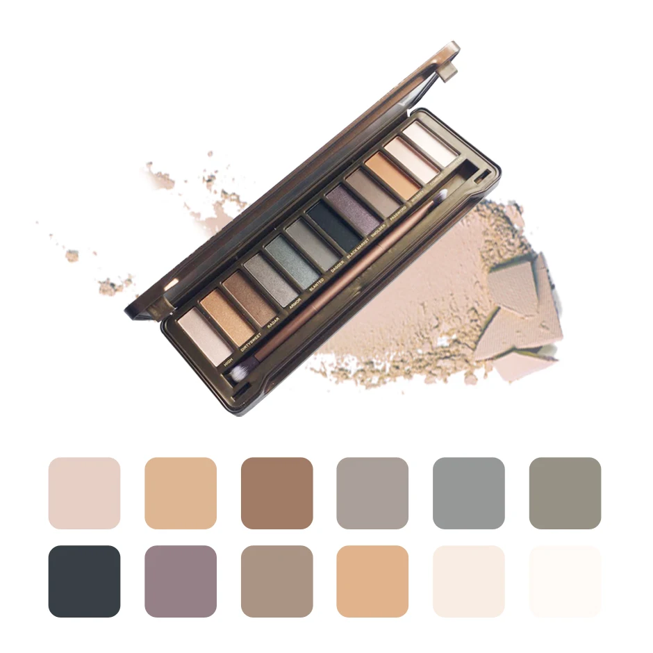Paleta de sombra profissional 12 cores destaque