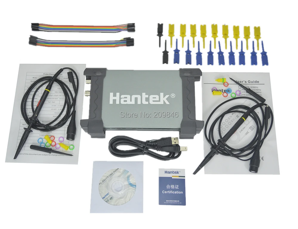 H141 Hantek 6022BL 20 мГц 2 Каналы 48MSa/S 16ch Logic ПК USB Виртуальный осциллограф анализатора