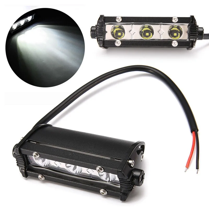 

2x 3 led Car Motor LED Light Work Light Bar Spotlight White 6000k Fog Lamp Bulbs Waterproof 12V for Off road Jeep Boat ATV Truck