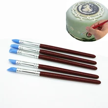 5 шт./компл. силиконовые торт резные стержни печенье Гравировка Кисти выпечки Инструменты для тортов формирование ручки помадка торт отделочных работ