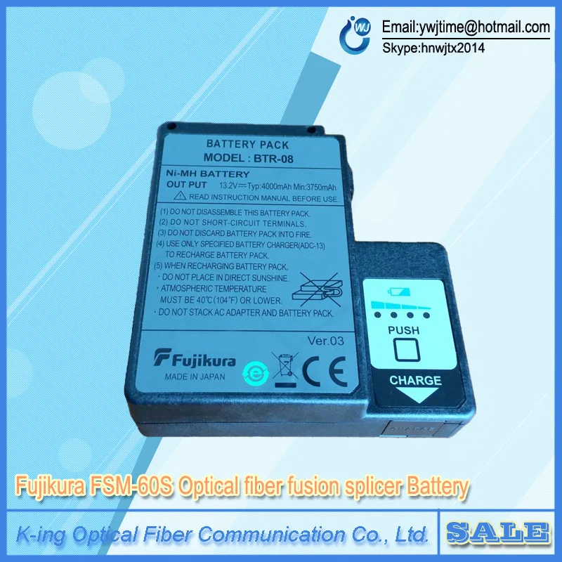 

Original Fujikura FSM-60S FSM-60R FSM-18S FSM-18R Optical Fiber Fusion Splicer Battery BTR-08