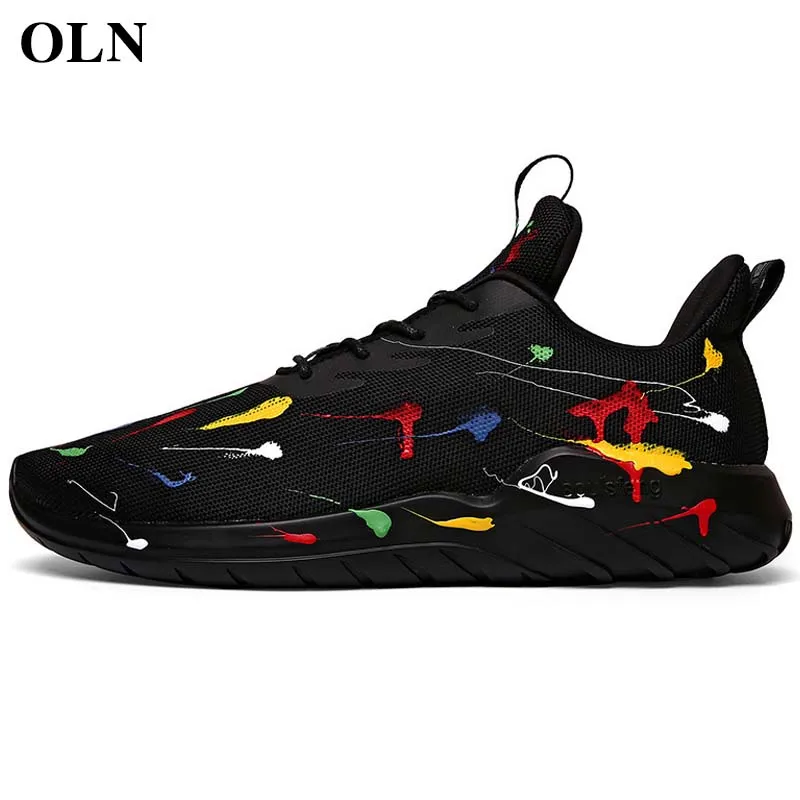 

OLN Men Brand Outdoor Athletic Comfortably breathable Men Running Shoes Super Light athletic shoes Outdoor Jogging Men Sneakers