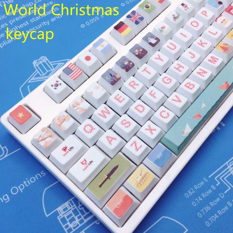 Краситель keycap PBT Сублимация красителя не клавиатура это Кепка брелок вишневый