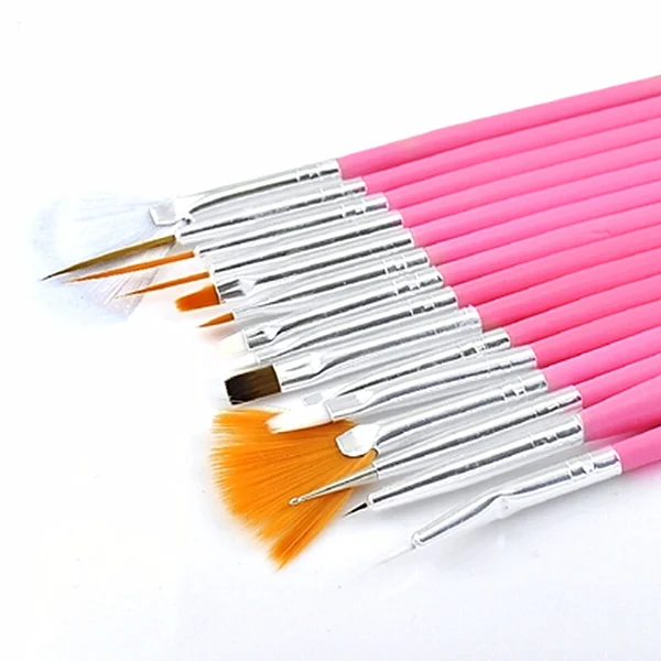 кисточки телефон маникюр. кисти для рисования на ногтях. кисточки для рисования на ногтях гель. кисточки телефон маникюр. набор кистей 15шт (красные).