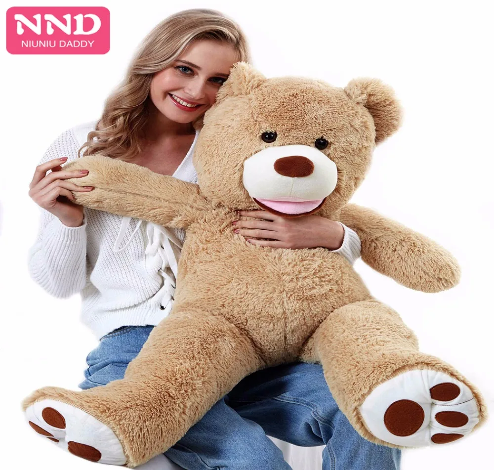 Giant Teddy Bear with Big Footprints Plush Stuffed Animals Light Brown 39 inches_3