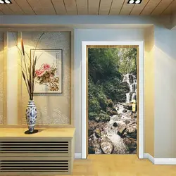 Креативные 3D водопады природа настенные наклейки s DIY фреска спальня плакат ПВХ водостойкая дверь наклейка гостиная спальня домашний декор