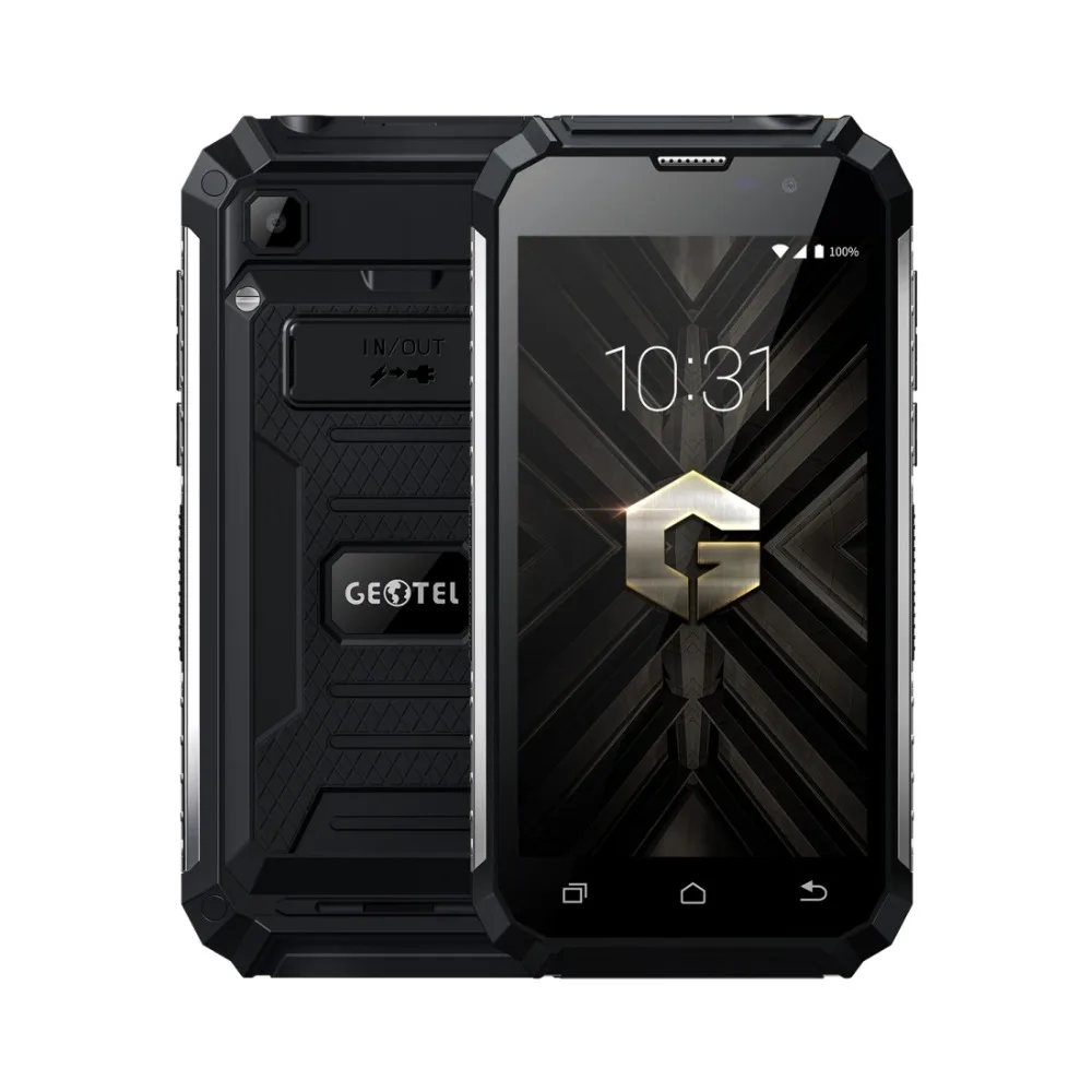 Geotel G1, 2 Гб оперативной памяти, 16 Гб встроенной памяти, 5,0 дюймов Android 7,0 MTK6580A смартфон противоударный 7500 мА/ч, Батарея 4 ядра, но не более чем на 1. 3g Гц 3g сотовый телефон