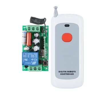 

AC 220V 1CH 10A Relay RF Wireless Remote Control Switch Wireless Light Switch 1Button Remote Controller 315Mhz/433Mhz