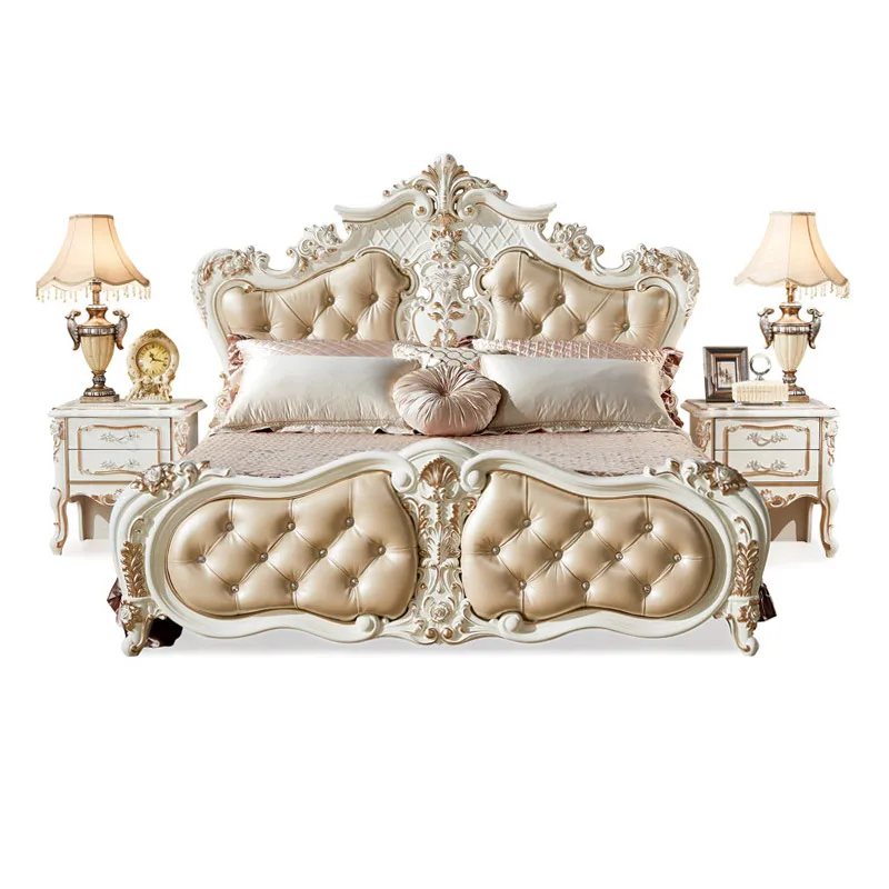 Кровать King/queen size для двух человек европейский стиль с матрасом | - Цена: 