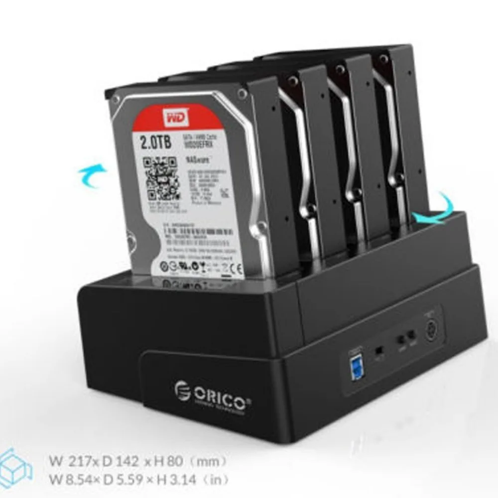 ORICO 6648US3-C 4 отсека hdd док-станция USB 3,0 инструмент бесплатно Off-line дубликатор для 2,5/3,5 дюймов HDD SSD чехол