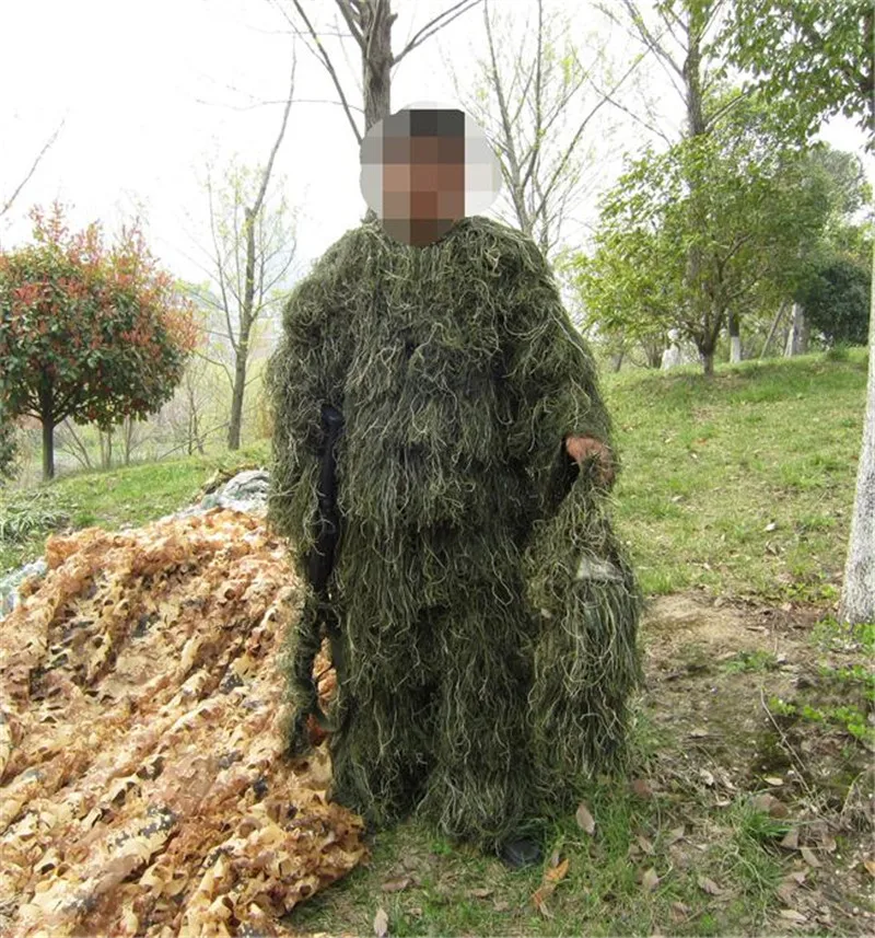 Костюм Лесной Камуфляж Ghillie охотничья одежда типа травы снайперская 3D