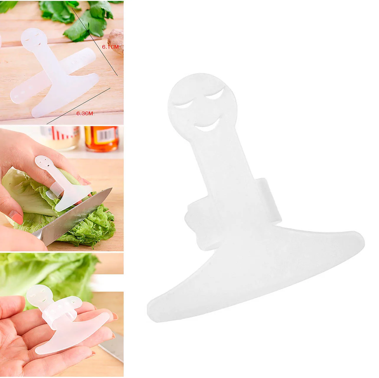 

2pcs Smile Face Style Cut Vegetables Special Armguard Device Finger Protecto