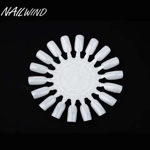 False Nail Tips Color Card Transparent White Buckle Ring Nail Art Practice Tools Manicure Patterns gel lacquer
