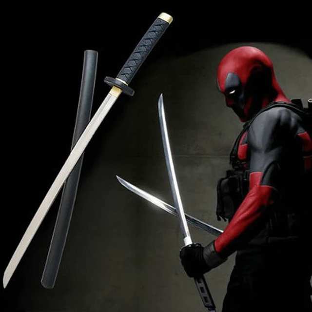 Movie Deadpool Sword Cosplay Figure Model Equipment PU Swords Weapons