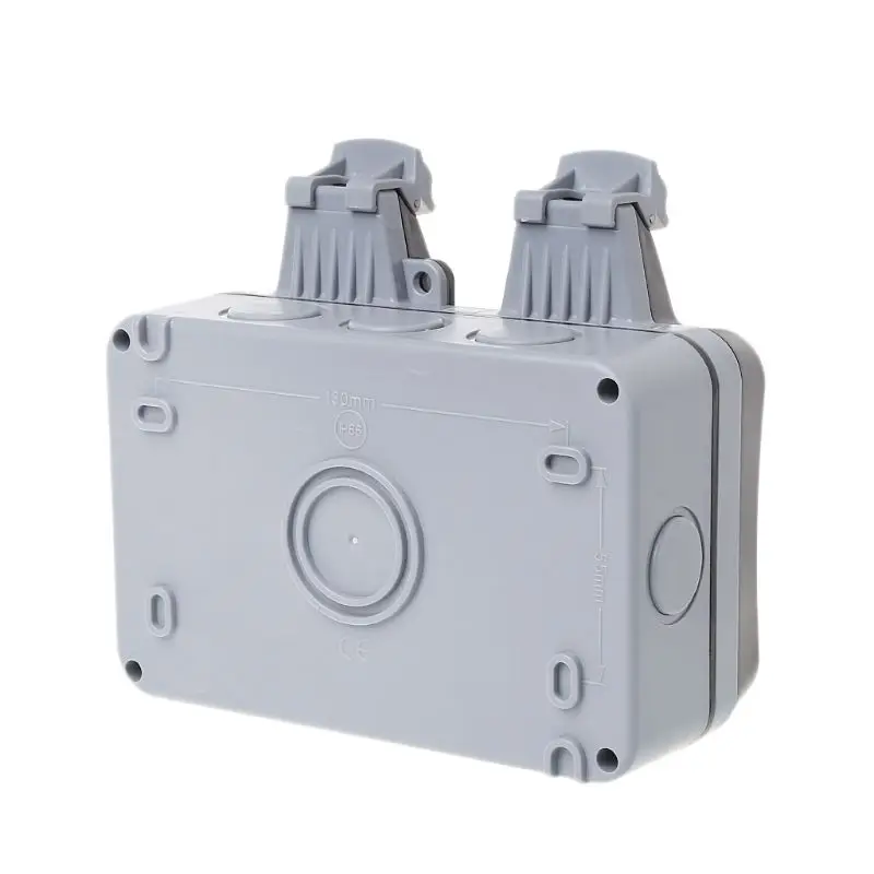 Interruptor da Tomada de Parede Padrão da ue & à Prova de Poeira ao ar Tempo Livre Tomada Ip66 14 Interruptor Da Tomada de Parede IP66 Tempo