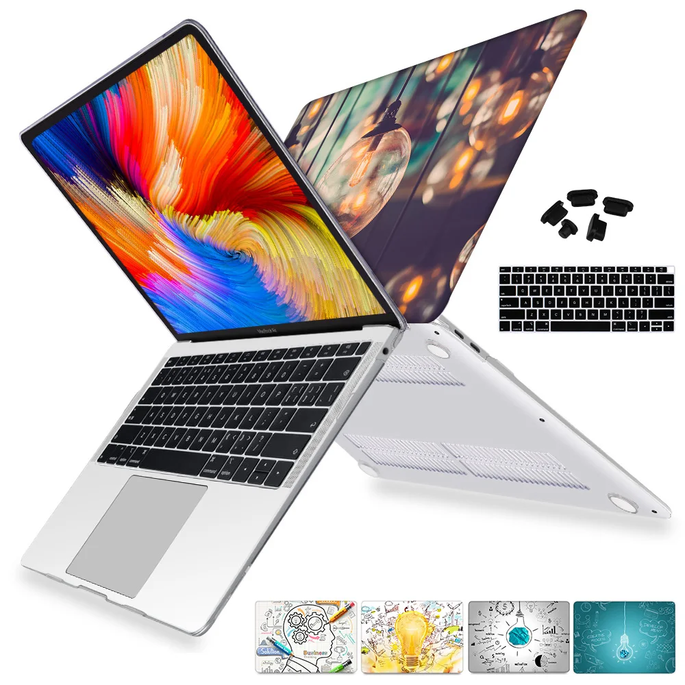 Redlai лампочка шаблон печати Жесткий Covr чехол для Apple Macbook Air Pro retina 11 12 13 15 дюймов чехол для ноутбука новые 2017