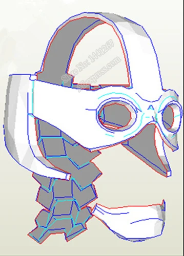 

Mass Effect 3 Headdress 1:1 can be wore Cosplay Toy 3D Paper Model