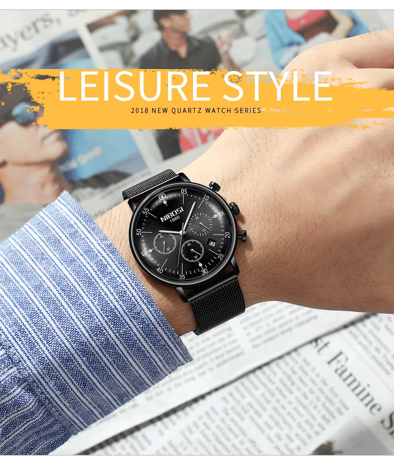 Reloj Hombre 2018 NIBOSI Unisex Men's Watches Top Brand Luxury Dress Fashion Wrist Watch Chronograph Man Clock Luxury Relogios (19)