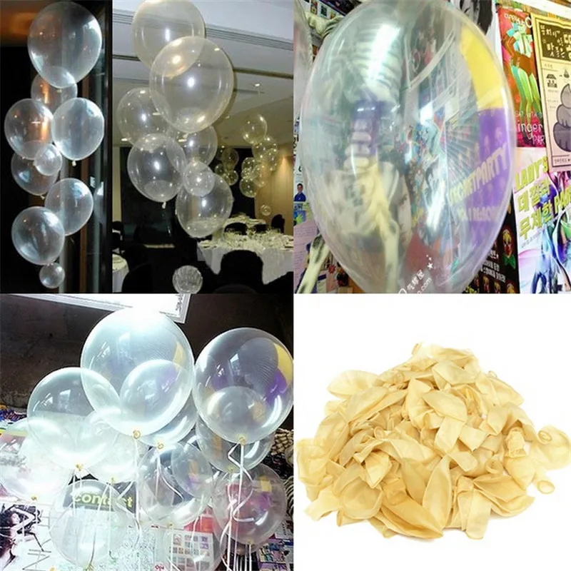 10 шт 12-дюймовый прозрачный шар толстый прозрачный воздушный шар из латекса романтическое свадебное украшение день рождения воздушные шары, принадлежности для