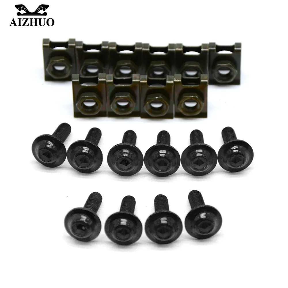10pcs 6mm For Ducati 848 899 1098 1198 1199 749 999 MONSTER Universal Motorcycle Fairing Bolts Speed Fastener Clips Screw Nuts