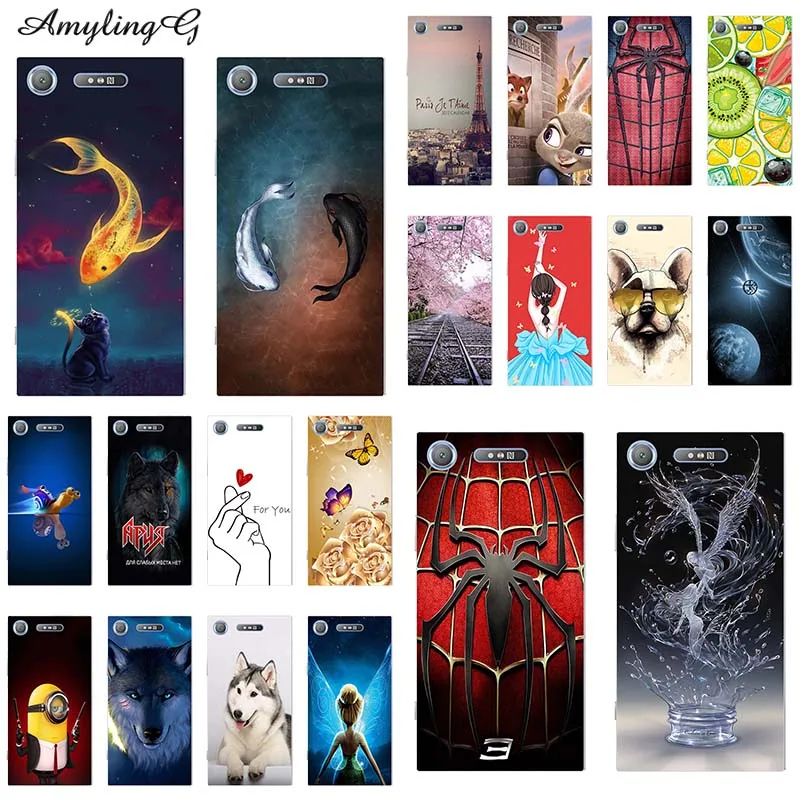 

Phone Cases for Sony Xperia XZ1 G8342 XZ1 Dual F8342/ XZ1 Compact G8441 / XZ1 Mini Case Prine Cover Coque Soft Silicon TPU Shell