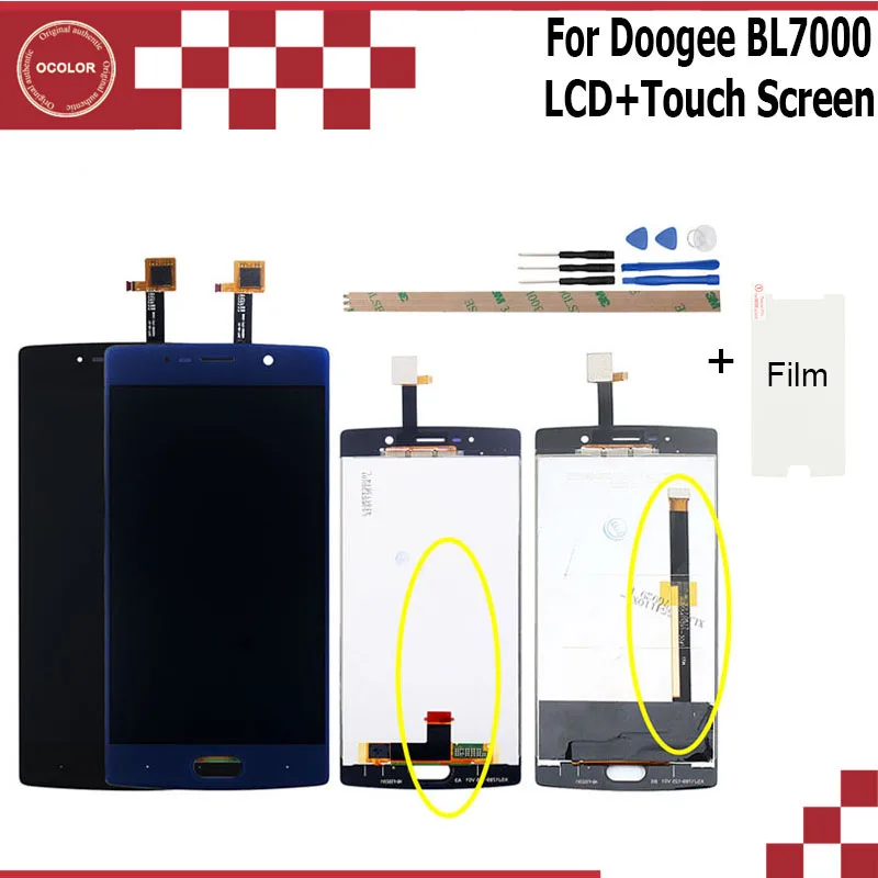 Ocolor для ЖК дисплея Doogee BL7000 и сенсорного экрана в сборе запасная часть