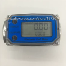 Цифровой турбинный Электронный расходомер топлива, индикатор расхода дизельного бензина, датчик, счетчик DN25 BSPT1"