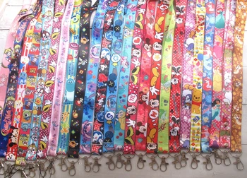 

New 30 pcs Mickey minnie princess stitch princess Cello Phone Key Chain Neck Strap Keys Lanyards gift X-108