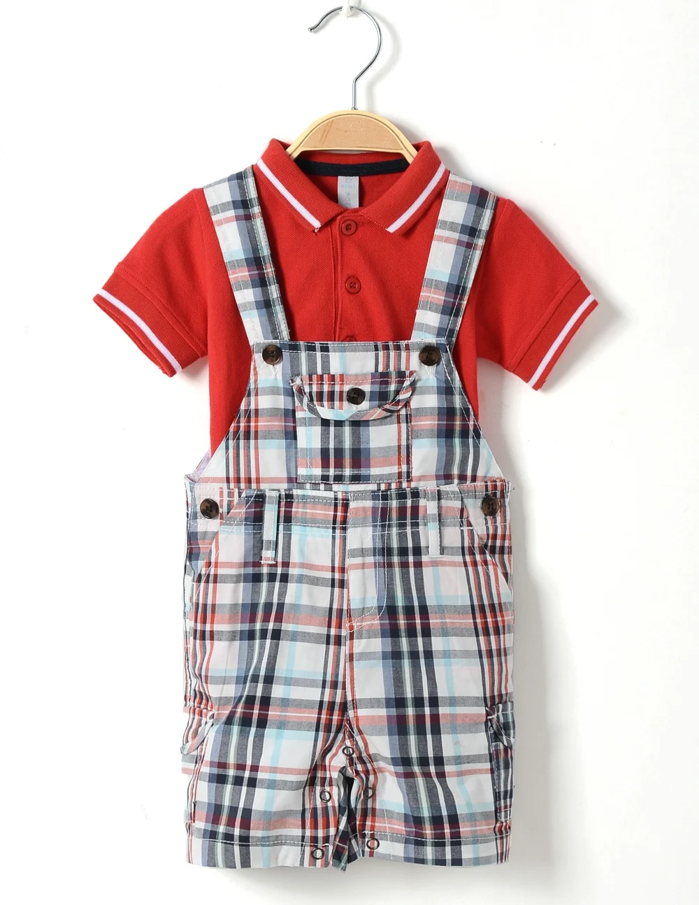 summer newborn baby sets toddler baby boy overalls solid polo shirt