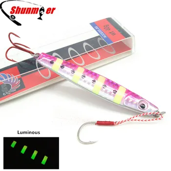 

SUNMILE 1pcs 25g 40g 60g Metal Jig Fishing Lure Peche Pesca Jigging Lures Hard Bait Tackle Fish Isca Artificial Paillette