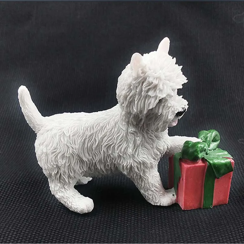 Mnotht 1/6 West Highland Terrier собака играть Подарочная коробка модель собаки игрушка Смола